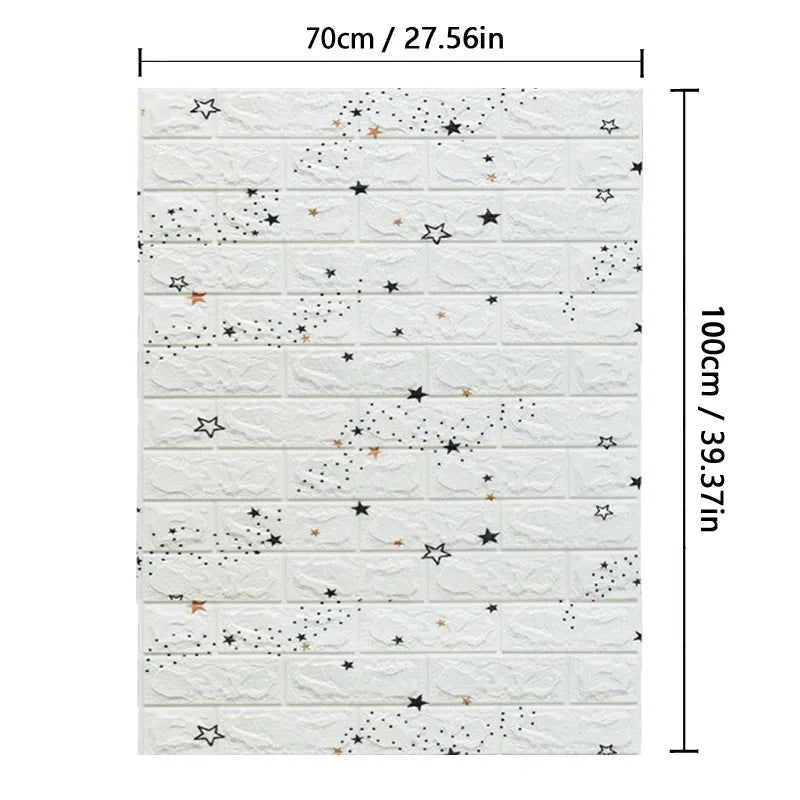 Modern Home Decor 3D Brick Wallpaper | Waterproof Self-Adhesive PVC Foam