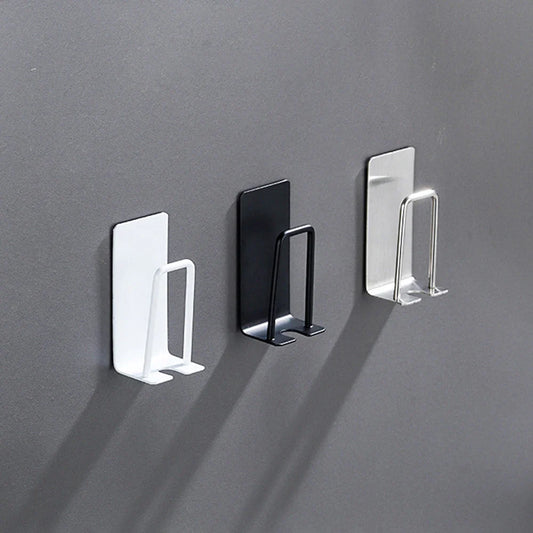 Punch-Free Stainless Steel Toothbrush Holder Hook | Kitchen & Bathroom Organizer