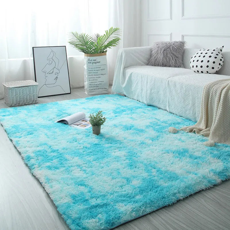 Modern Home Decor Fluffy Rug | Large Non-Slip Bedroom & Children's Room Mat