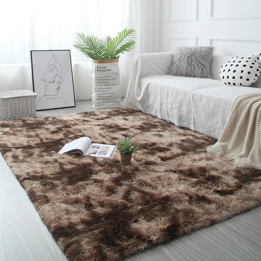 Modern Home Decor Fluffy Rug | Large Non-Slip Bedroom & Children's Room Mat