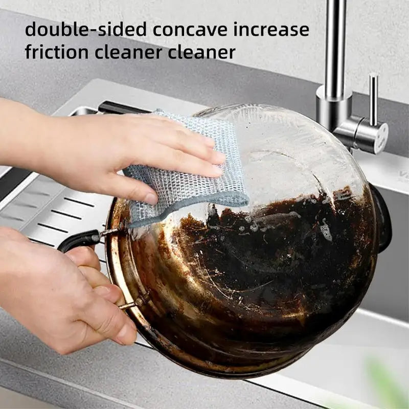 Thickened Double-Sided Metal Wire Rags | Kitchen Dish & Pot Scrubbing Cloths