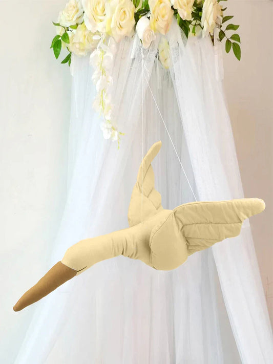 Bedroom Nursery Swan Hanging Ornament | Plush Stuffed Doll Wall Decor
