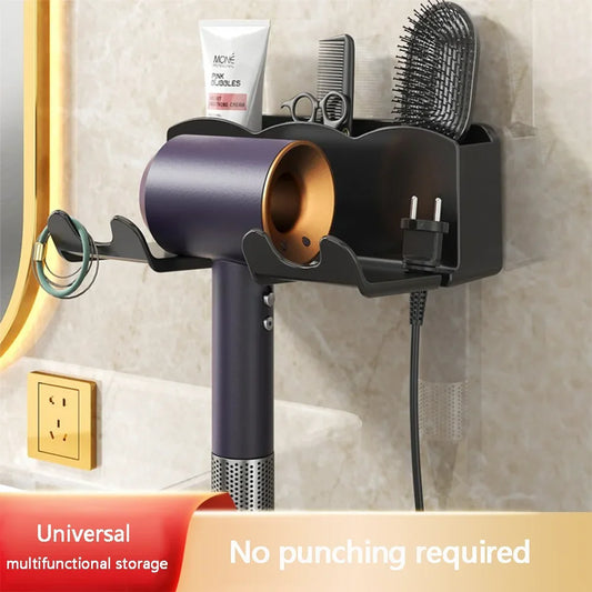 Universal Hair Tool Hanging Rack | Non-Perforated Bathroom Storage