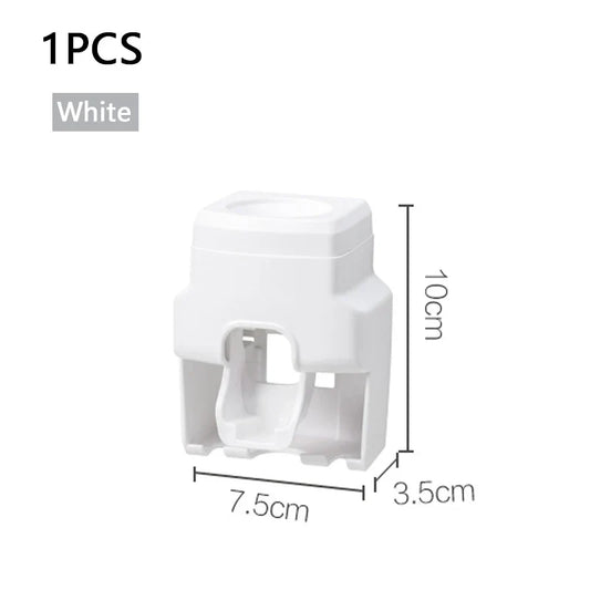 raceless Wall Mount Toothpaste Extruder | Automatic Dispenser & Holder Set