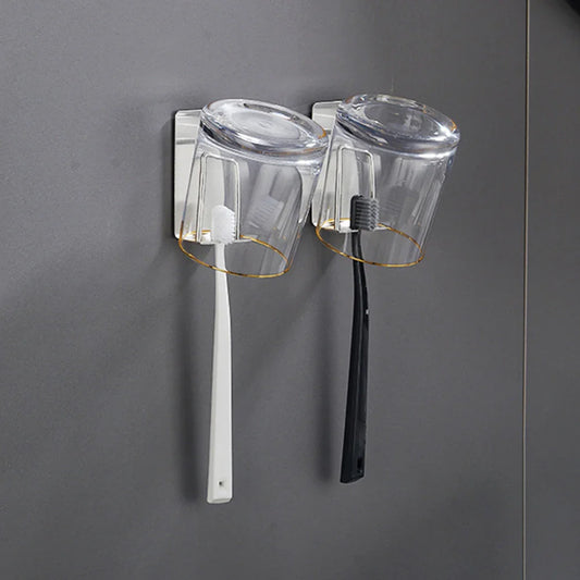 Punch-Free Stainless Steel Toothbrush Holder Hook | Kitchen & Bathroom Organizer