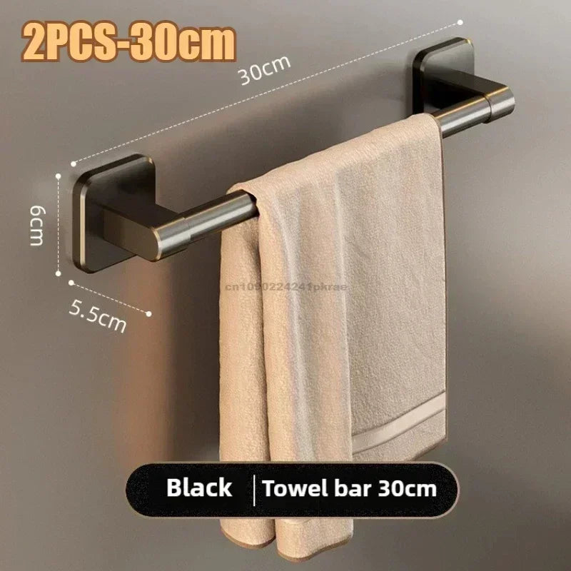 Adhesive Horizontal Towel Rack | Wall Mount Bathroom Accessory