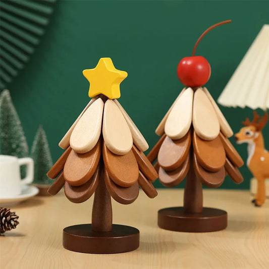 Solid Wood Tree Insulation Pad | Creative Home Decor Festival Gift Pot Mat