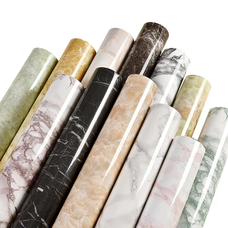 Marble Self-Adhesive Vinyl Film | Waterproof PVC Countertop Wallpaper