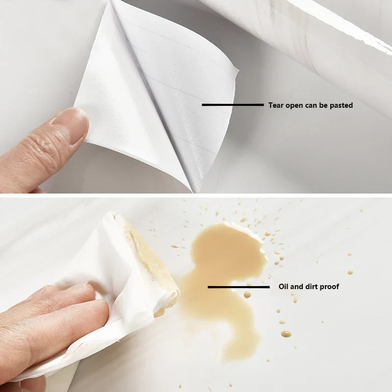 Marble Self-Adhesive Vinyl Film | Waterproof PVC Countertop Wallpaper