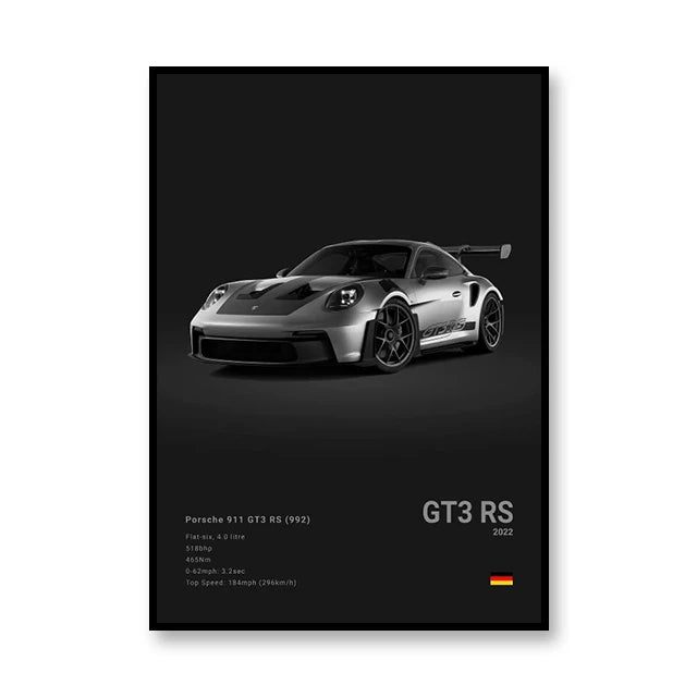 Famous Brand Cars Decorative Mural | SVJ GT3RS 918 M5CS Canvas Poster Gift