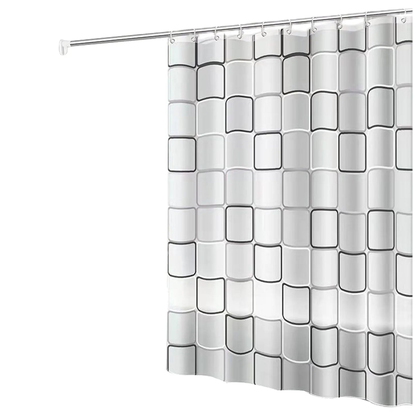 Waterproof PEVA Bathing Curtain | Modern Home Decorative Bathroom Cover