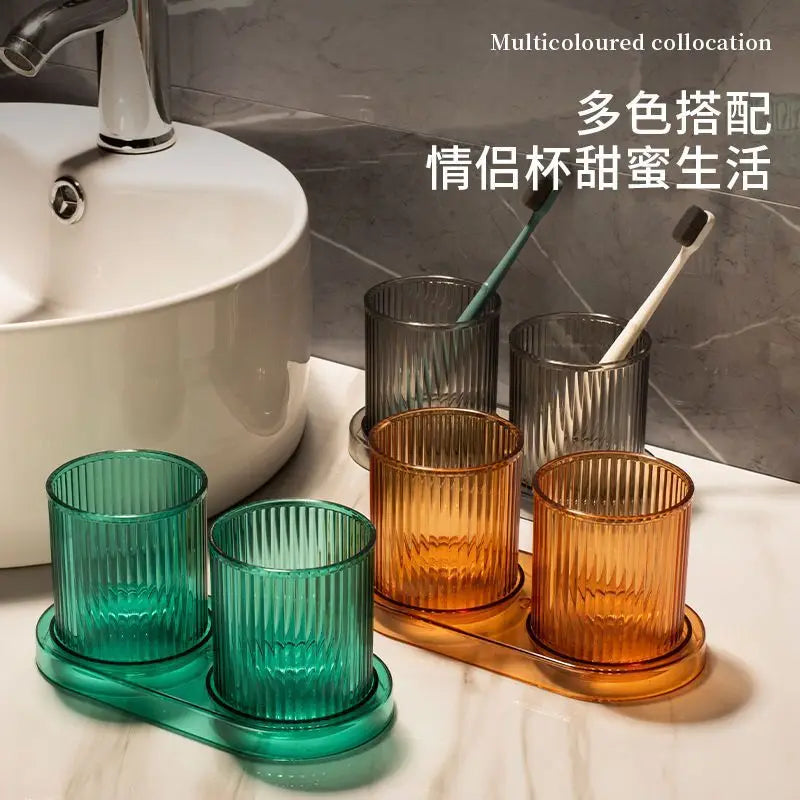 Colorful Bathroom Gargle Cup | Durable Anti-Fall Plastic Tumbler