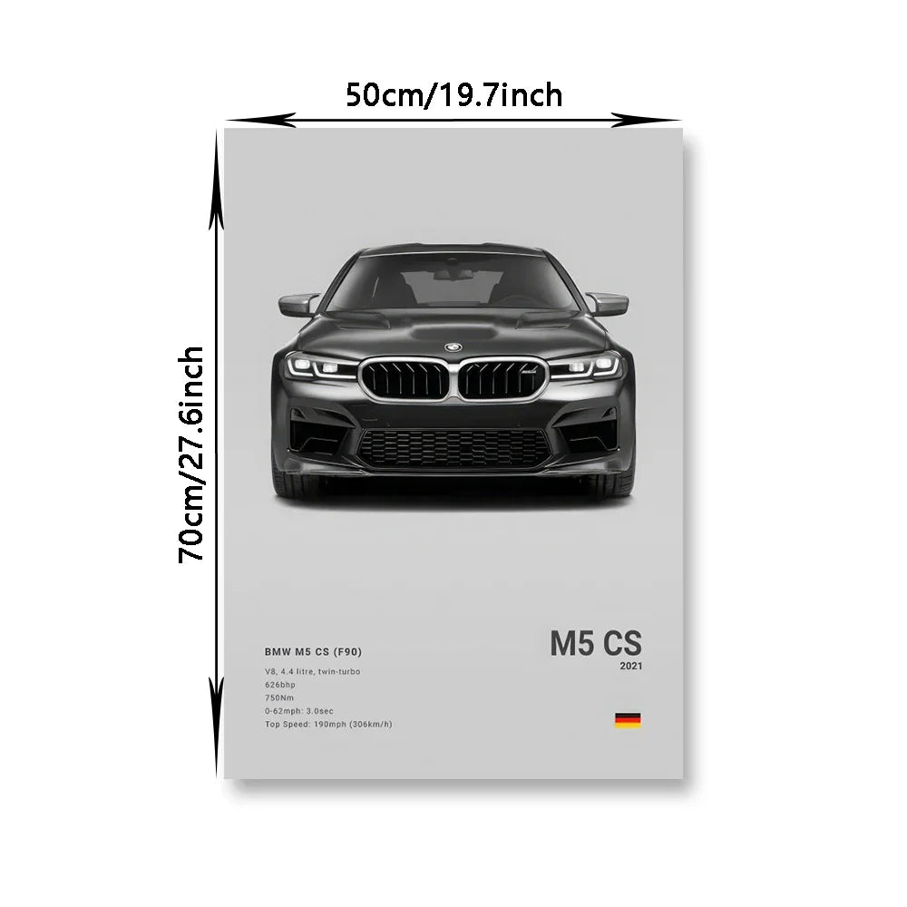 Famous Brand Cars Decorative Mural | SVJ GT3RS 918 M5CS Canvas Poster Gift