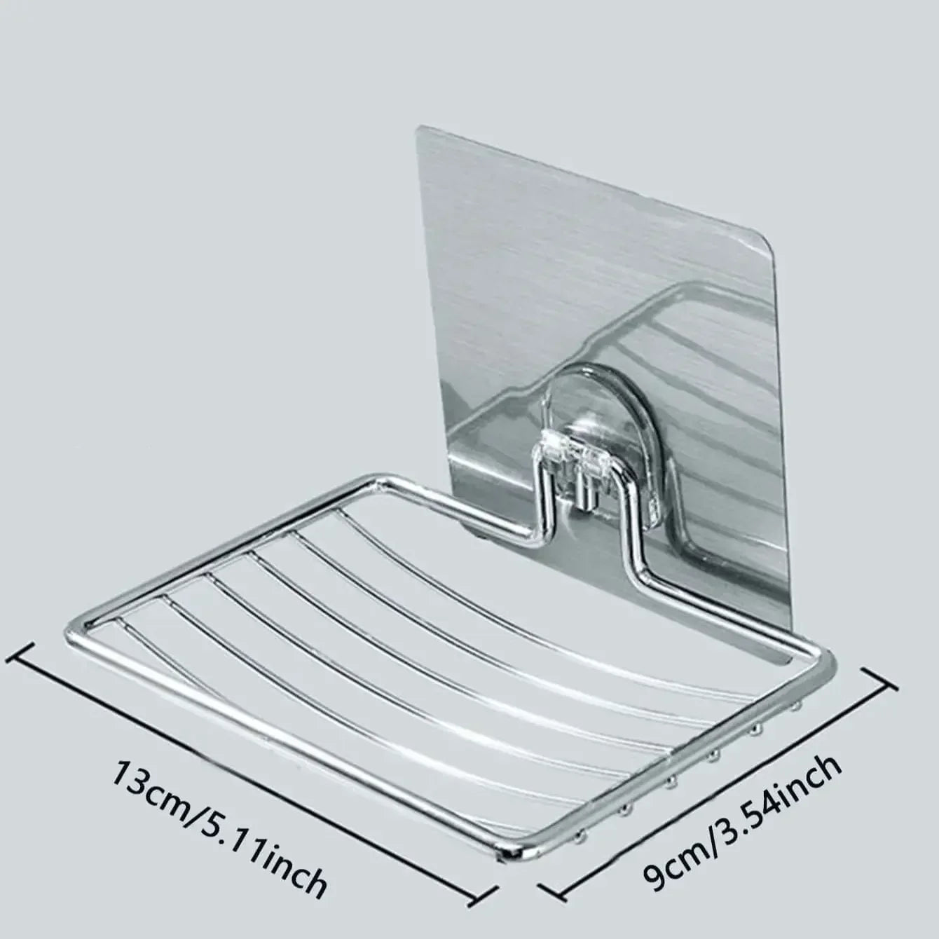 Stainless Steel Wall Mount Soap Dish | Draining Bathroom Storage Tray