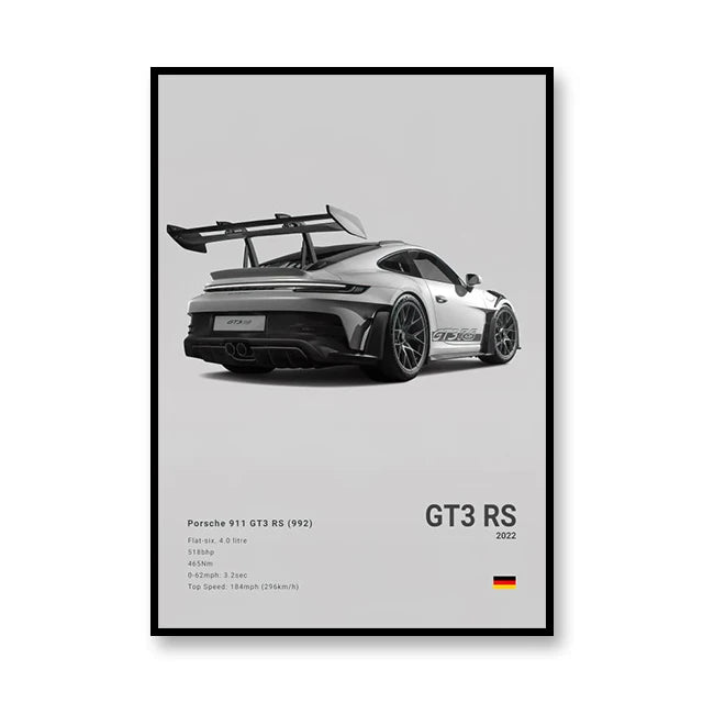 Famous Brand Cars Decorative Mural | SVJ GT3RS 918 M5CS Canvas Poster Gift