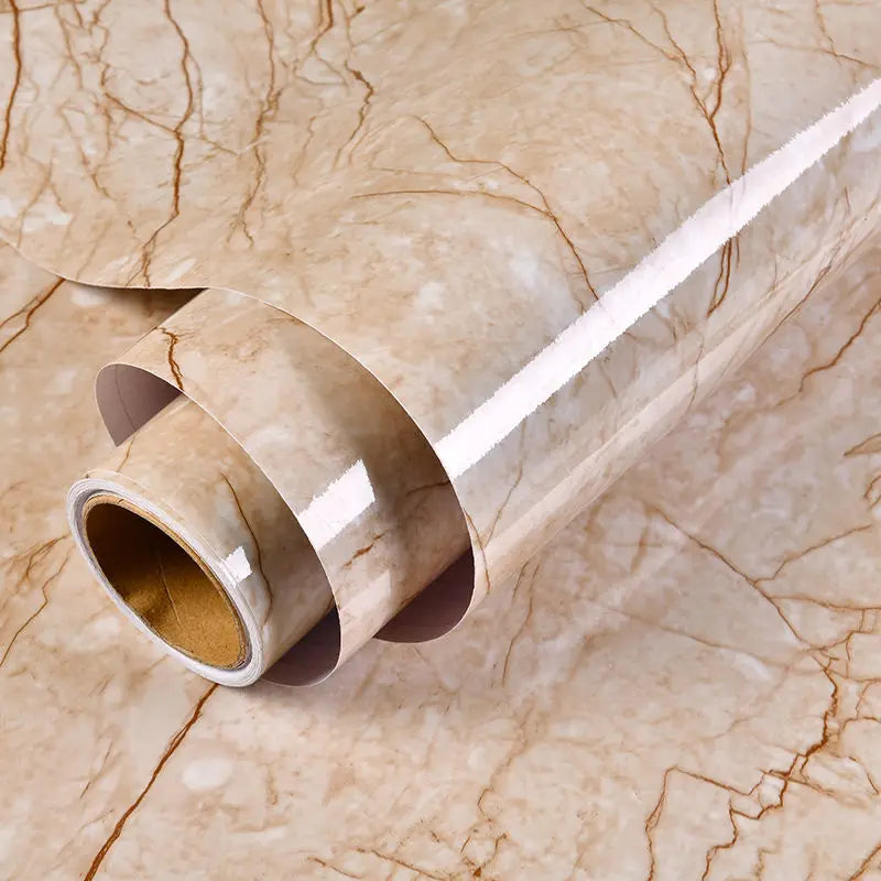 Marble Self-Adhesive Vinyl Film | Waterproof PVC Countertop Wallpaper