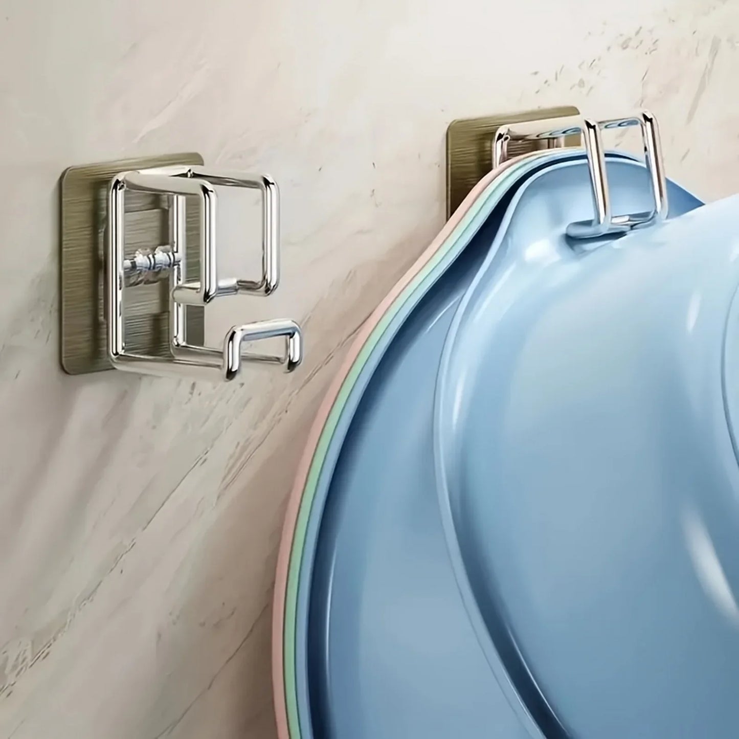 Multifunction Washbasin Hook | Stainless Steel Towel & Basin Hanger