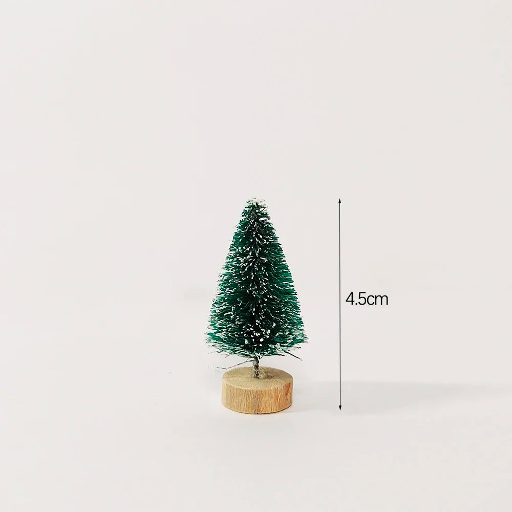 Tabletop Mini Christmas Tree Decoration Set | Small Sisal Pine Ornament