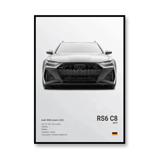 Famous Brand Cars Decorative Mural | SVJ GT3RS 918 M5CS Canvas Poster Gift
