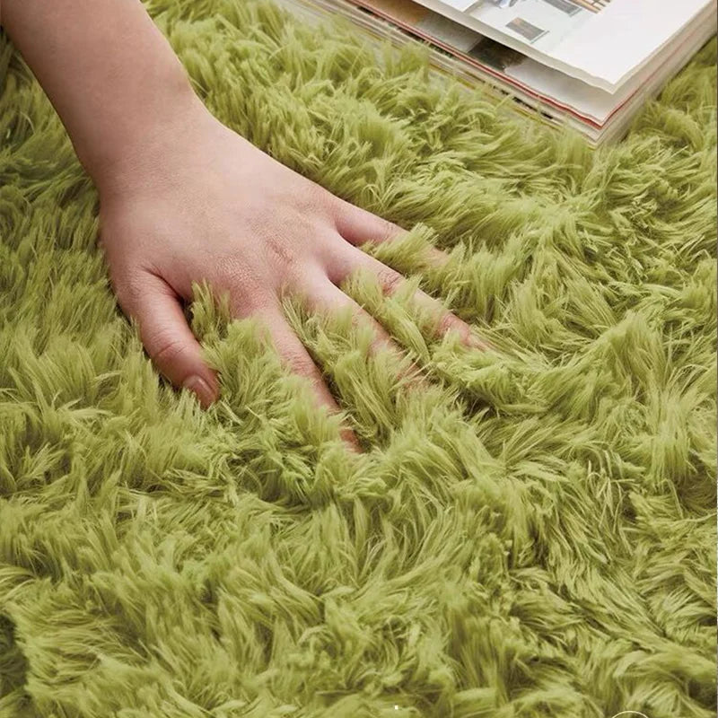 Modern Plush Sofa Carpet | Fluffy Soft Blanket Rug for Living Room Decor