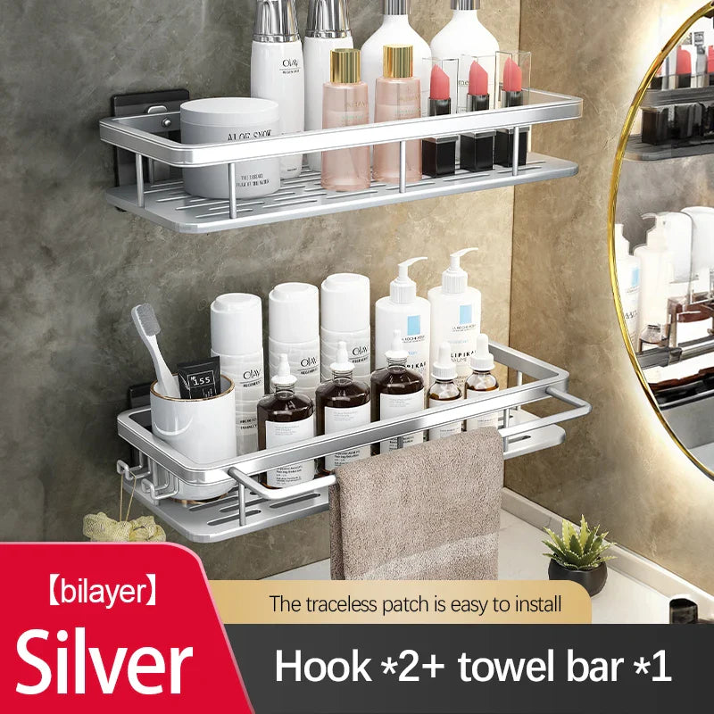Heavy Duty Stainless Steel Suction Shower Shelf