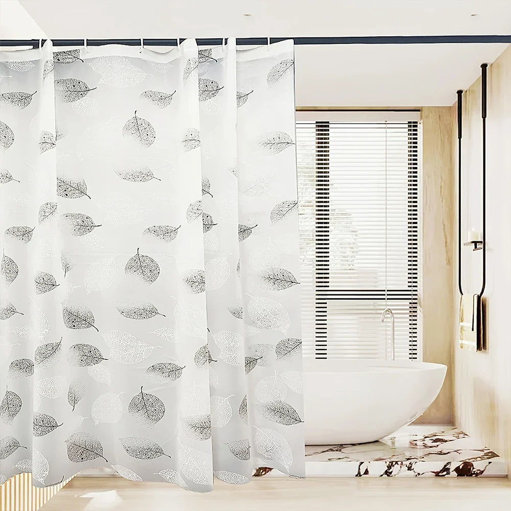 Durable Waterproof PEVA Bathroom Screen | White/Black/Clear Curtain
