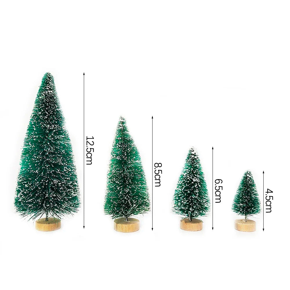 Tabletop Mini Christmas Tree Decoration Set | Small Sisal Pine Ornament