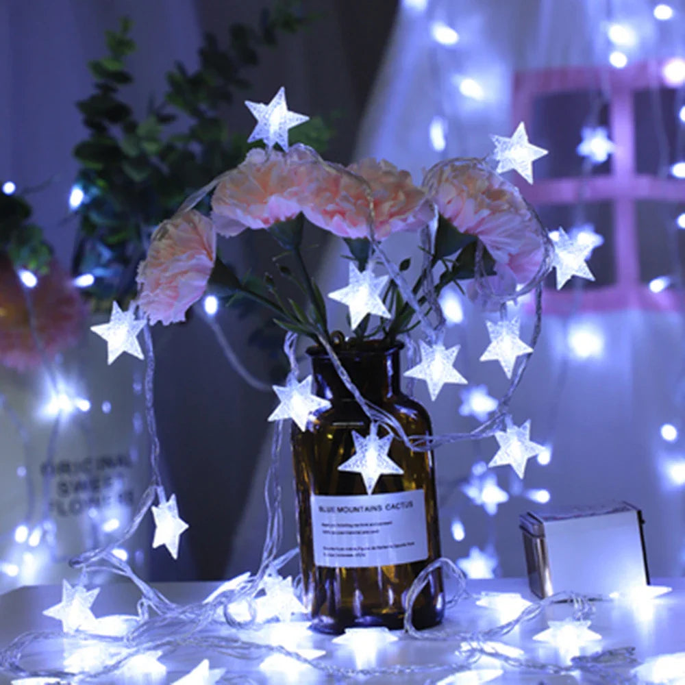 Star Fairy Lights Garland | 1.5m to 10m Christmas, Wedding & Party Decor