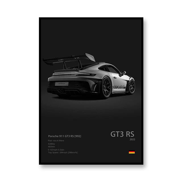 Famous Brand Cars Decorative Mural | SVJ GT3RS 918 M5CS Canvas Poster Gift