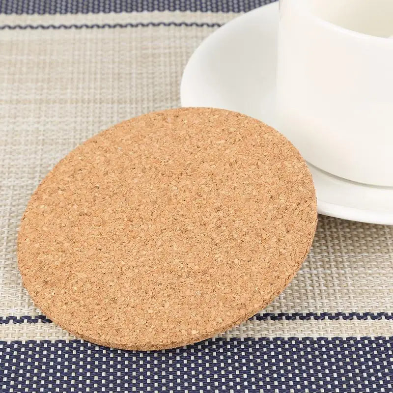 Durable Wood Slice Drink Holders (50PC) | Natural Round Tea Coffee Mug Mat