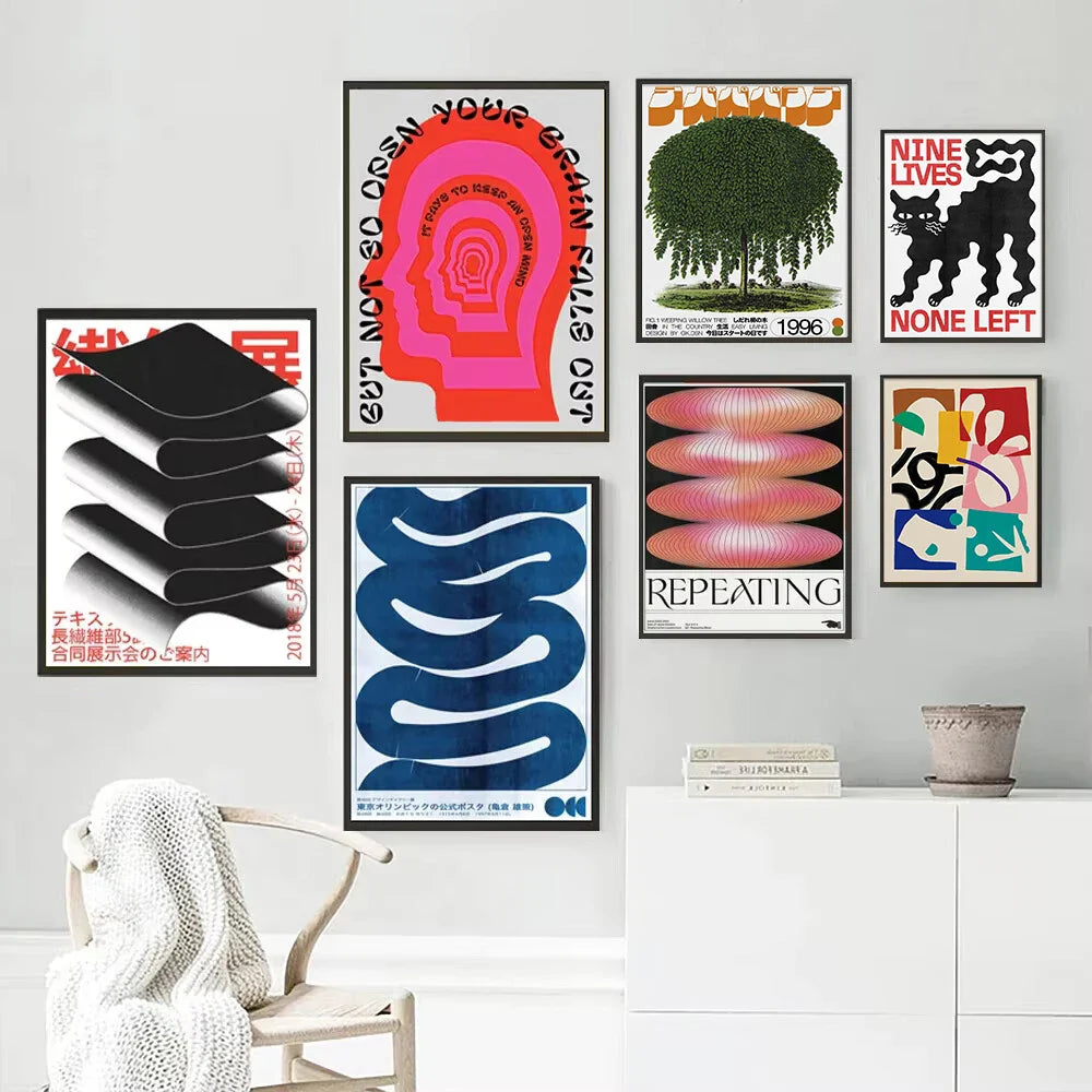 Japan Okinawa Green Willow Tree Canvas Poster | Abstract Wall Art Prints