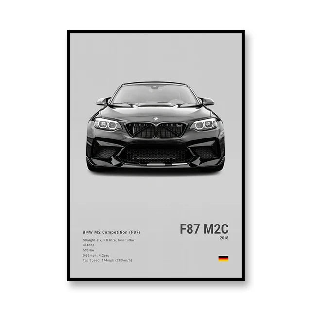 Famous Brand Cars Decorative Mural | SVJ GT3RS 918 M5CS Canvas Poster Gift