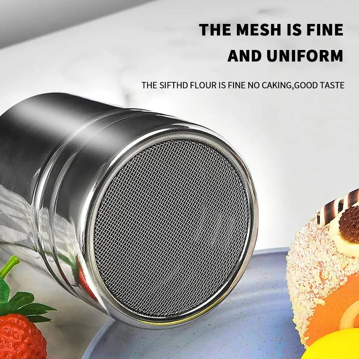Silver Mesh Tube Spice Shaker | Icing Powder & Cocoa Dusting Sifter