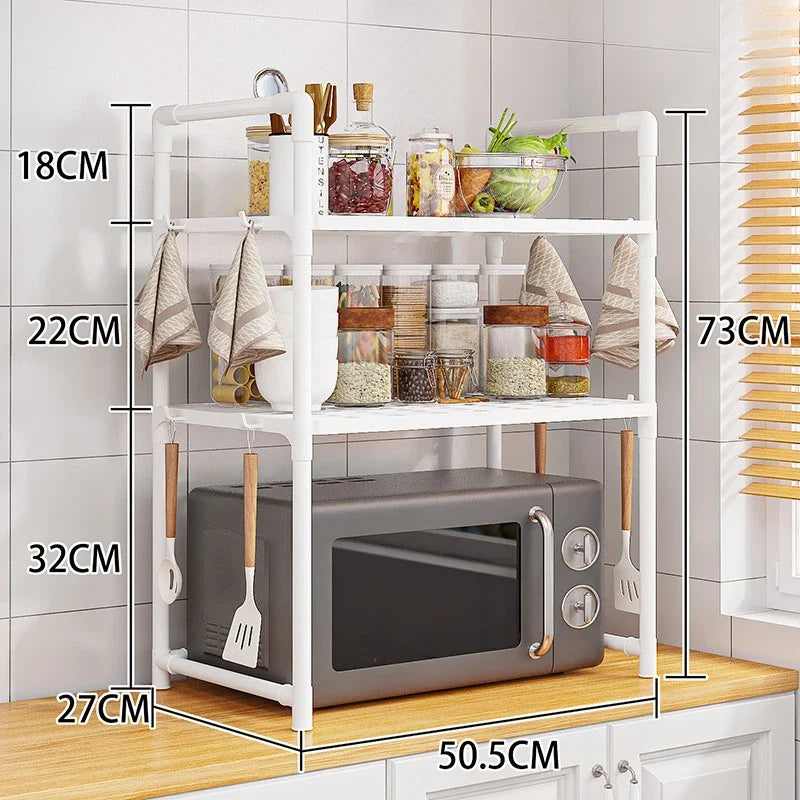 Kitchen Accessories Storage Rack | Multi-Layer Countertop Tidying Shelf