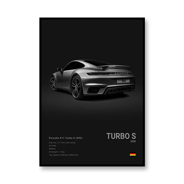 Famous Brand Cars Decorative Mural | SVJ GT3RS 918 M5CS Canvas Poster Gift