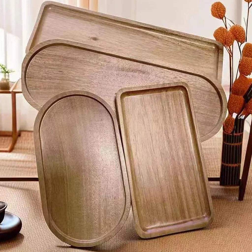 Multipurpose Solid Wood Food Tray | Snack, Fruit, & Bread Board Pallet