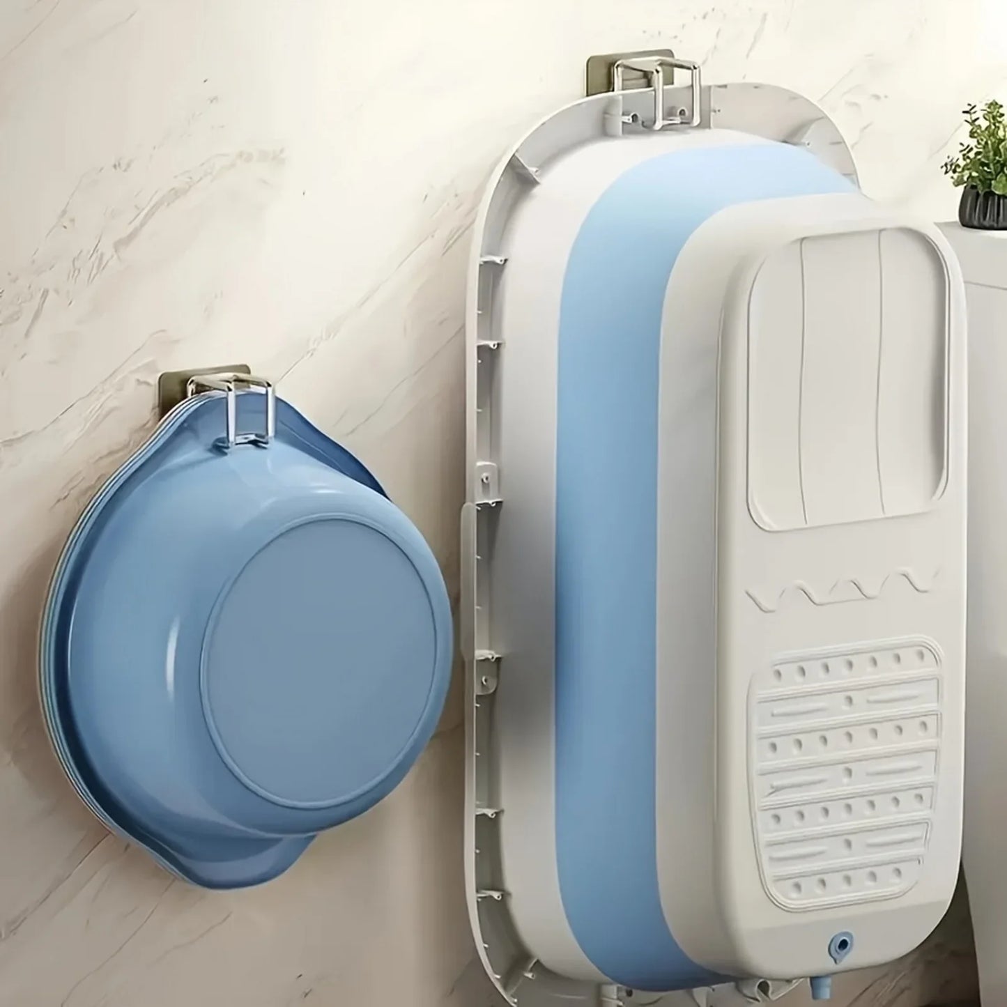 Multifunction Washbasin Hook | Stainless Steel Towel & Basin Hanger