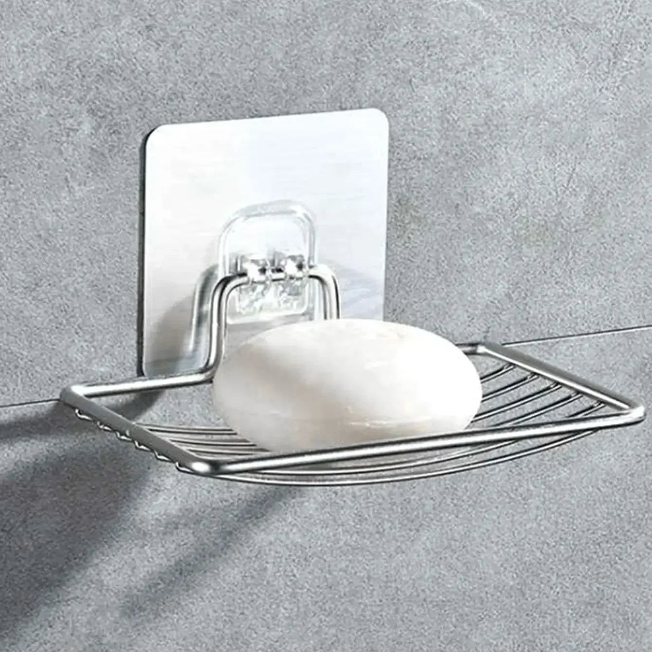 Stainless Steel Wall Mount Soap Dish | Draining Bathroom Storage Tray