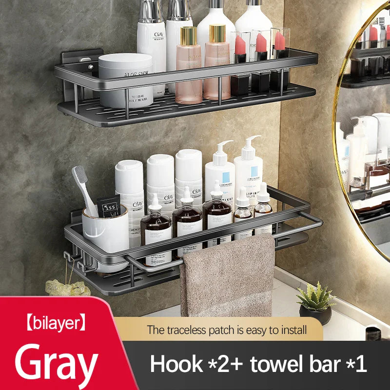 Heavy Duty Stainless Steel Suction Shower Shelf