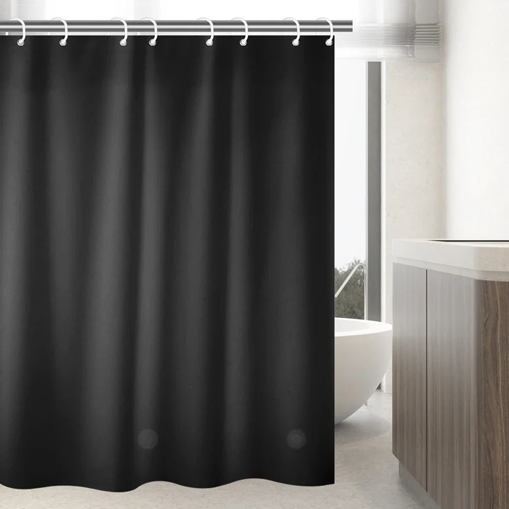 Durable Waterproof PEVA Bathroom Screen | White/Black/Clear Curtain