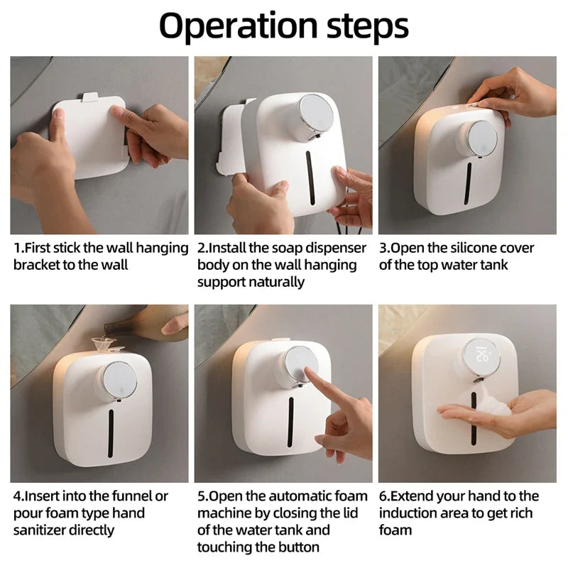 Smart Foam Soap Dispenser | Multifunctional Wall Mount Digital Display