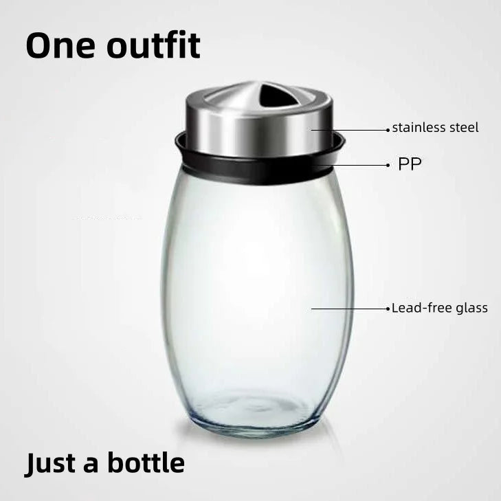 Modern Glass Seasoning Rack | Rotating Storage Holder with Salt Shakers