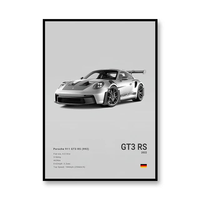 Famous Brand Cars Decorative Mural | SVJ GT3RS 918 M5CS Canvas Poster Gift