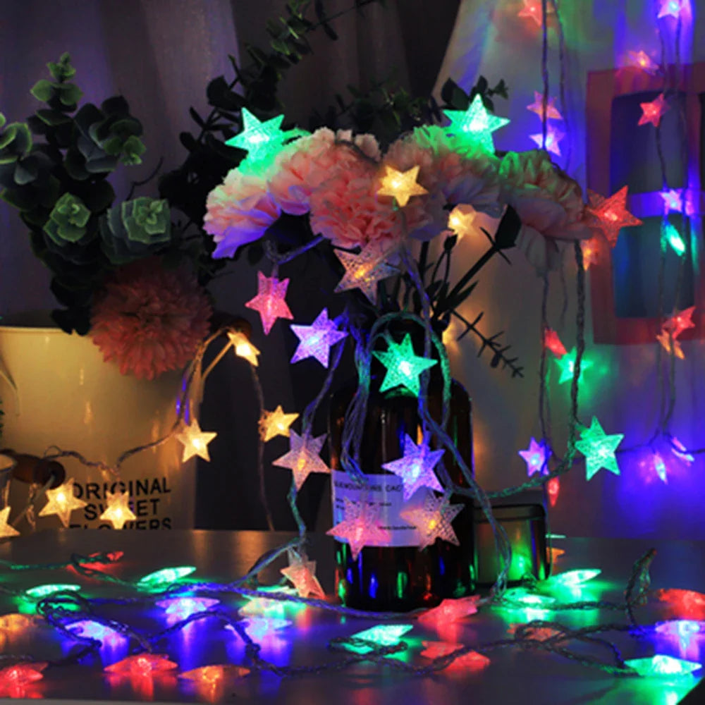Star Fairy Lights Garland | 1.5m to 10m Christmas, Wedding & Party Decor