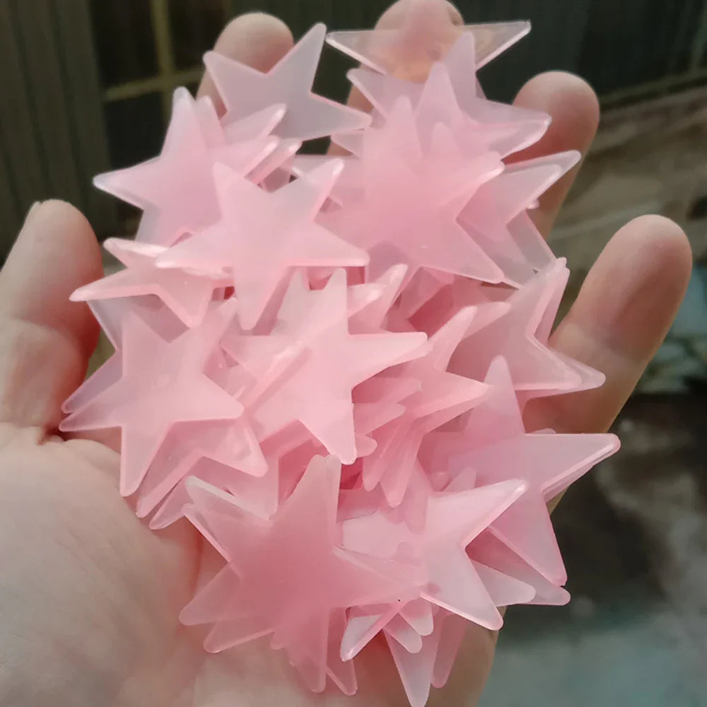 Glow Star Home Decor | 3D Stars & Moon Luminous Wall Stickers for Baby Room