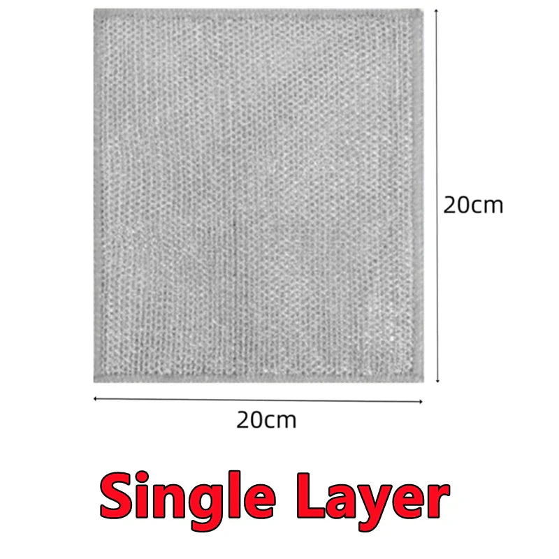 Thickened Double-Sided Metal Wire Rags | Kitchen Dish & Pot Scrubbing Cloths