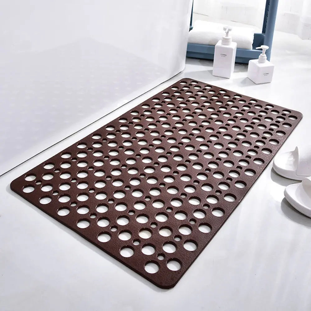 Bathroom Massage Ring Mat (17x30in) | Suction Cup Anti-Slip Quick Drain Rug