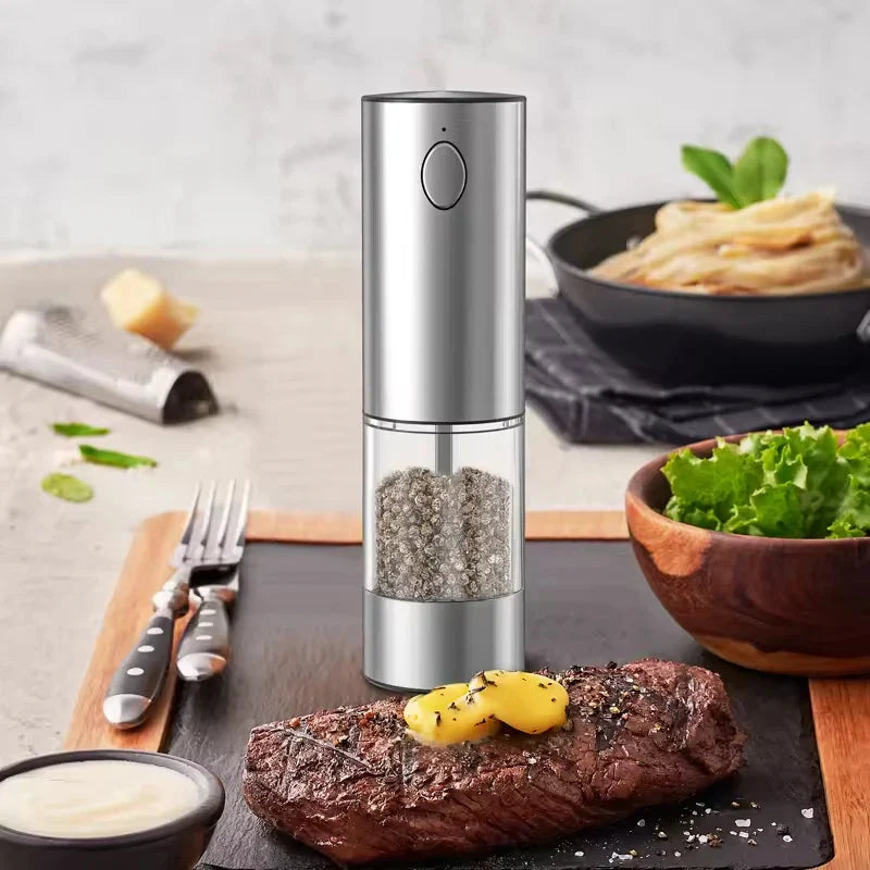 USB Rechargeable Automatic Salt & Pepper Grinder | Adjustable Coarseness