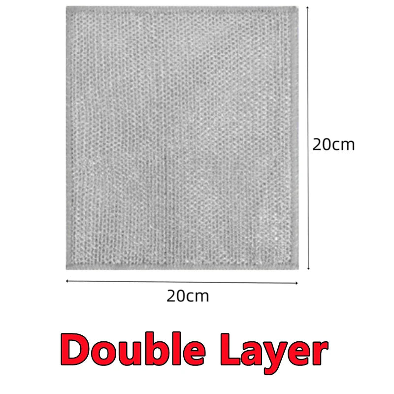 Thickened Double-Sided Metal Wire Rags | Kitchen Dish & Pot Scrubbing Cloths
