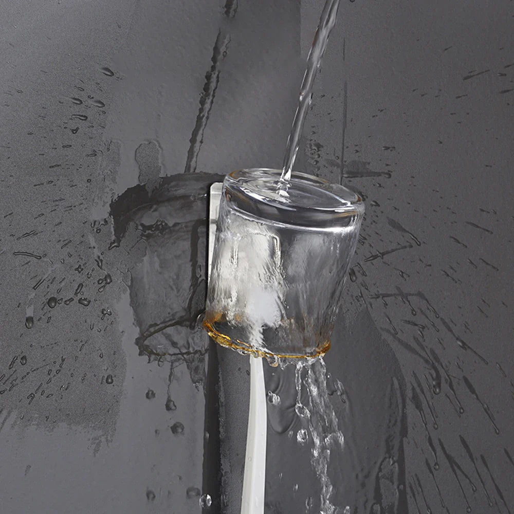 Punch-Free Stainless Steel Toothbrush Holder Hook | Kitchen & Bathroom Organizer